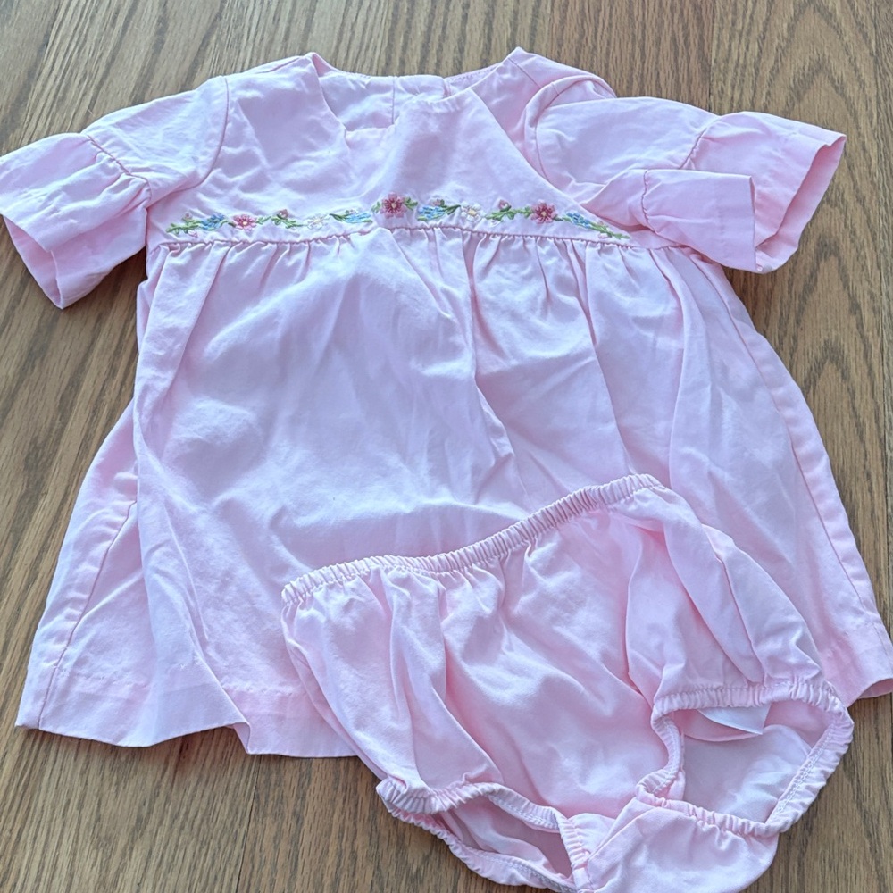 Pink Baby Dress with Bloomers